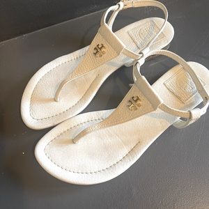 Tory Burch Thong Flat Sandals - Ivory / 6.5
